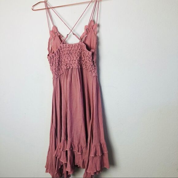 NWT Free People One Adela Blush Mini Dress Small - Picture 7 of 12